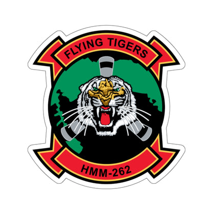 HMM 262 Flying Tigers (USMC) STICKER Vinyl Kiss-Cut Decal-6 Inch-White-The Sticker Space