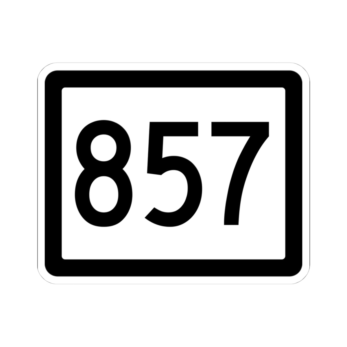 WV-857 (Virginia) (Road Sign) STICKER Vinyl Kiss-Cut Decal