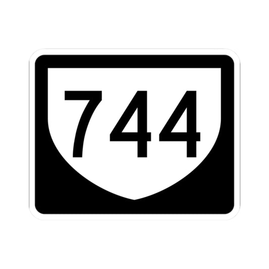 PR urban primary 744 (Puerto Rico) (Road Sign) STICKER Vinyl Kiss-Cut Decal