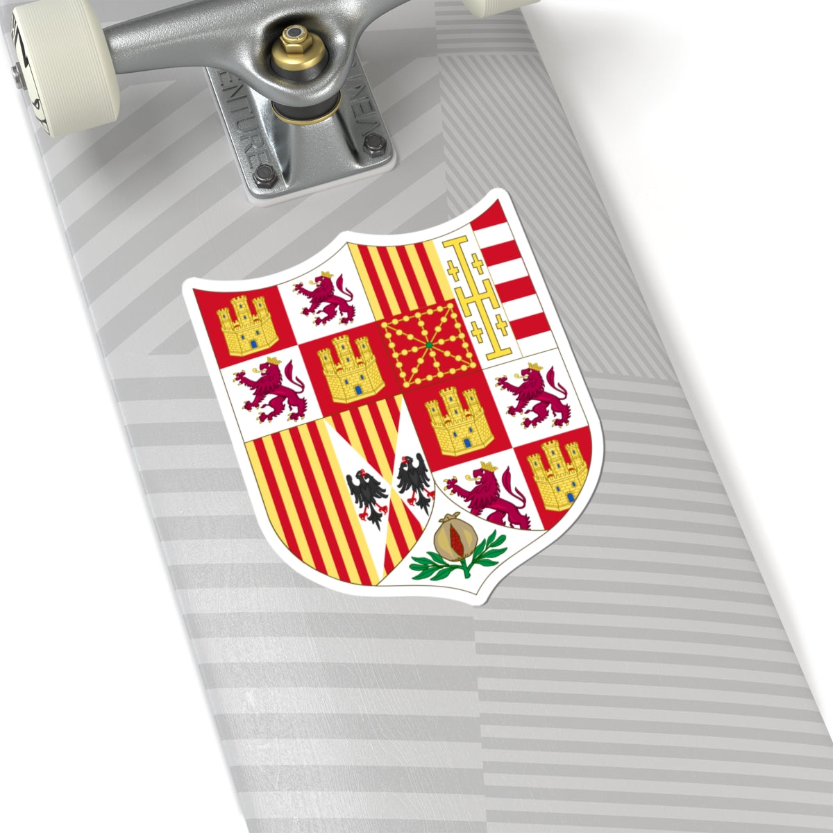Arms of Ferdinand II of Aragon 1513-1516 (Spain) (Coat of Arms) STICKER Vinyl Kiss-Cut Decal