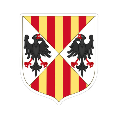 Arms of the Aragonese Kings of Sicily Shape Variant (Spain) (Coat of Arms) STICKER Vinyl Kiss-Cut Decal