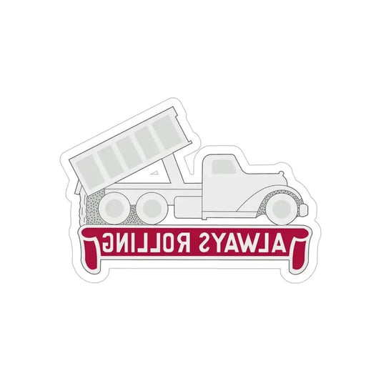 576 Engineer Company (U.S. Army) REVERSE PRINT Transparent Die-Cut STICKER 6 Inch Die-Cut Transparent - The Sticker Space