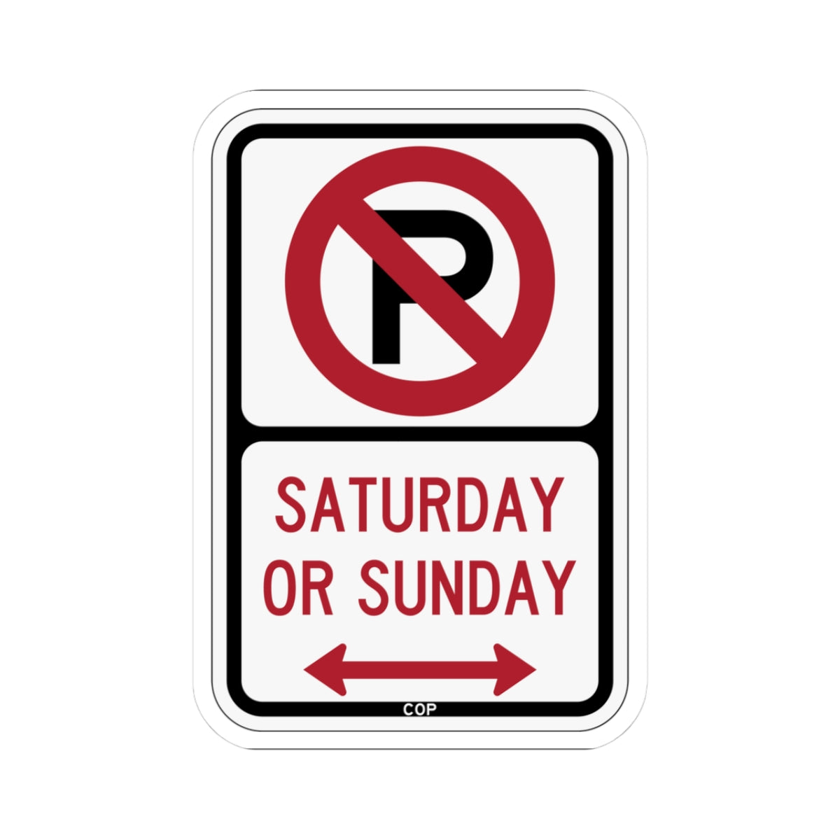 PBOT Road sign P1210D (Oregon) (Road Sign) STICKER Vinyl Kiss-Cut Decal