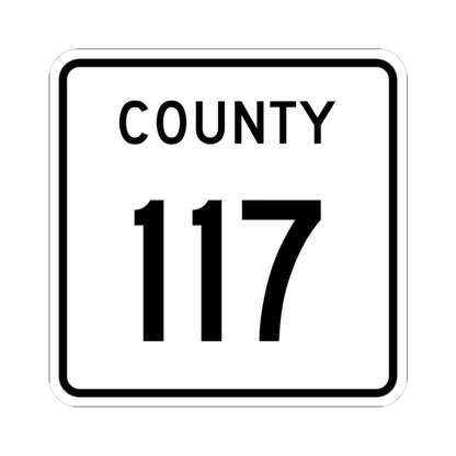County 117 square (Minnesota) (Road Sign) STICKER Vinyl Kiss-Cut Decal