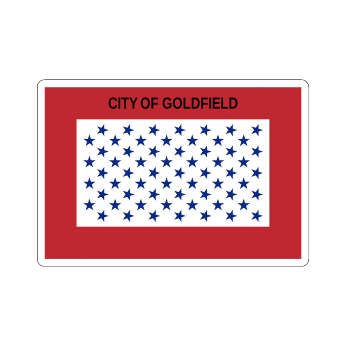 Flag of Goldfield, Colorado - STICKER Vinyl Kiss-Cut Decal