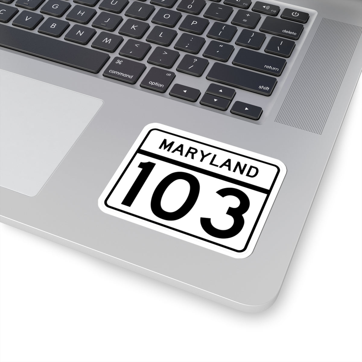 MD Route 103 (Maryland) (Road Sign) STICKER Vinyl Kiss-Cut Decal