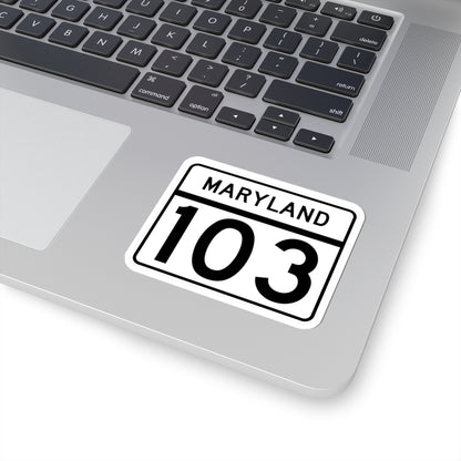 MD Route 103 (Maryland) (Road Sign) STICKER Vinyl Kiss-Cut Decal
