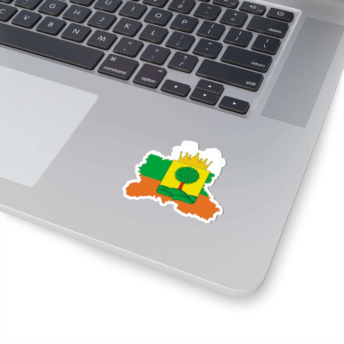 Flag-map of Lipetsk Oblast 2003 (Russia) STICKER Vinyl Kiss-Cut Decal