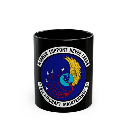 576th Aircraft Maintenance Squadron (U.S. Air Force) Black Coffee Mug-11oz-The Sticker Space