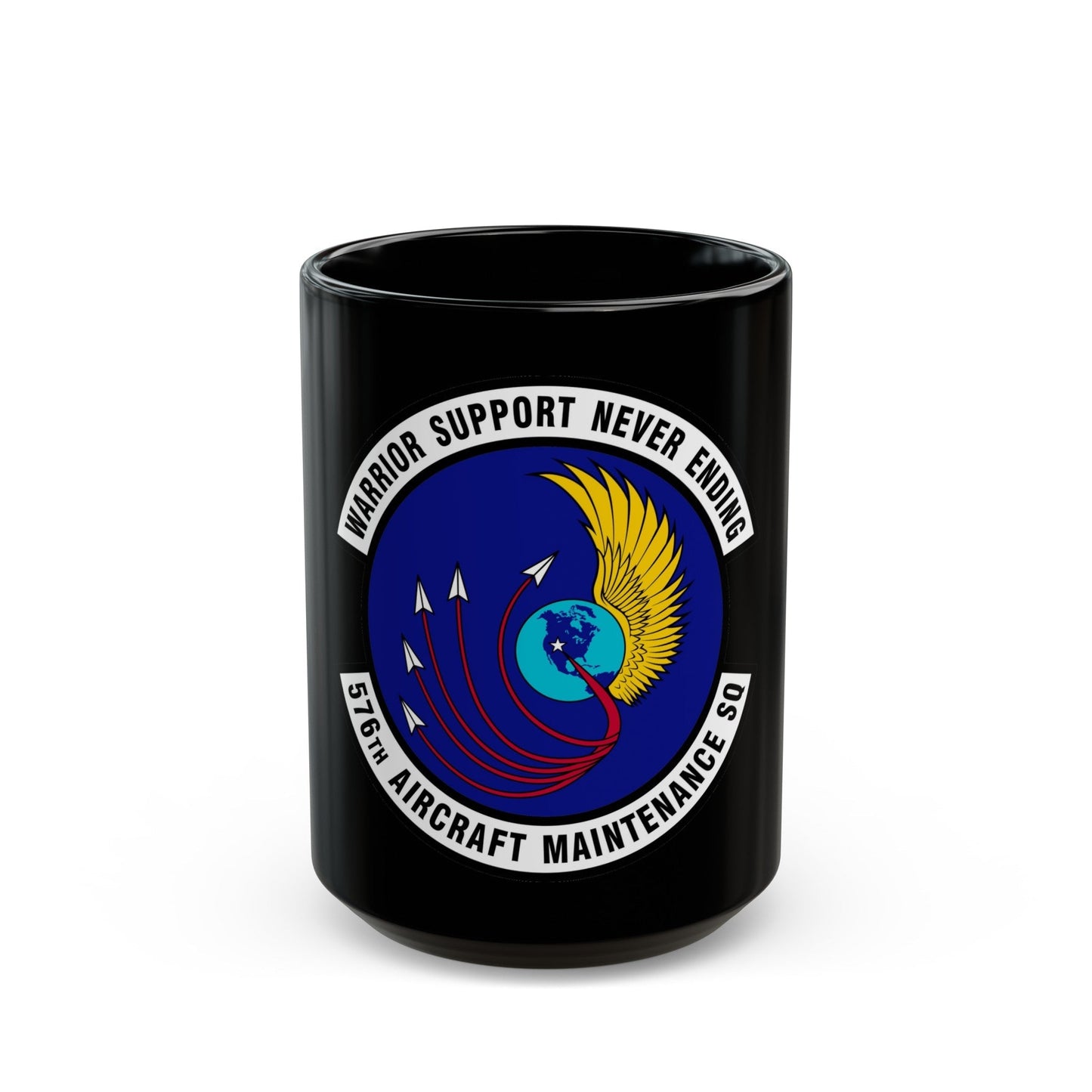 576th Aircraft Maintenance Squadron (U.S. Air Force) Black Coffee Mug-15oz-The Sticker Space