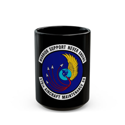 576th Aircraft Maintenance Squadron (U.S. Air Force) Black Coffee Mug-15oz-The Sticker Space