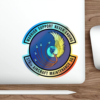 576th Aircraft Maintenance Squadron (U.S. Air Force) Holographic STICKER Die-Cut Vinyl Decal-The Sticker Space