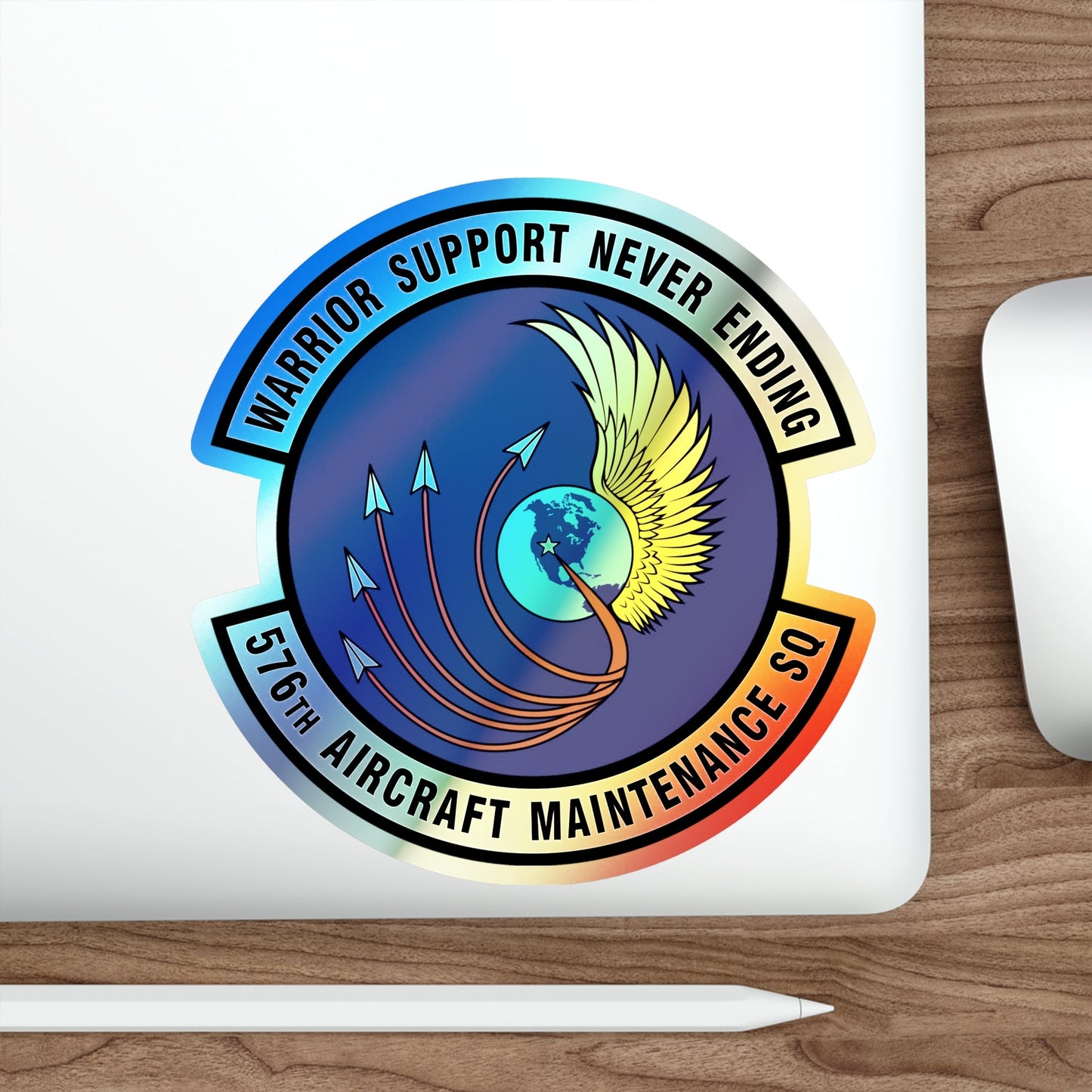 576th Aircraft Maintenance Squadron (U.S. Air Force) Holographic STICKER Die-Cut Vinyl Decal-The Sticker Space