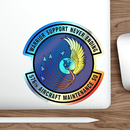 576th Aircraft Maintenance Squadron (U.S. Air Force) Holographic STICKER Die-Cut Vinyl Decal-The Sticker Space