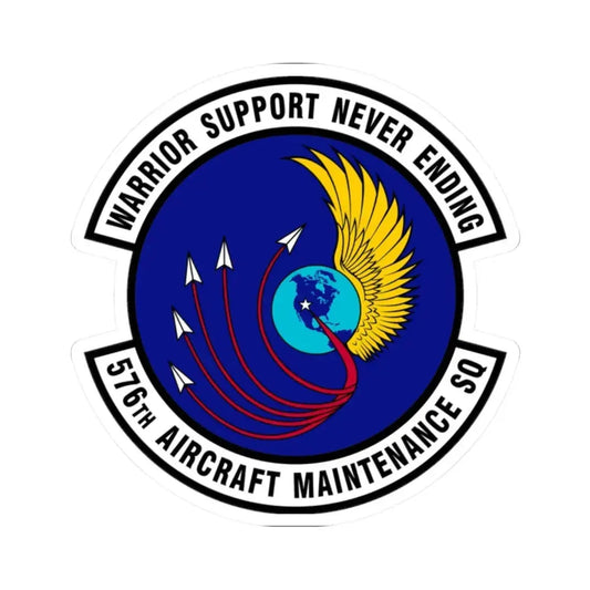 576th Aircraft Maintenance Squadron (U.S. Air Force) STICKER Vinyl Kiss-Cut Decal 2 Inch White - The Sticker Space