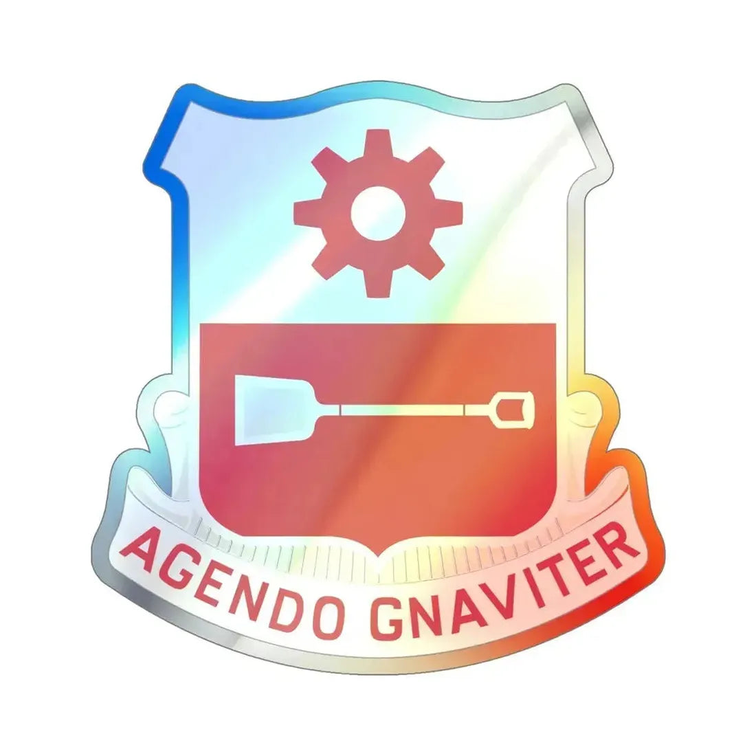 577 Engineer Battalion (U.S. Army) Holographic STICKER Die-Cut Vinyl Decal 6 Inch Holographic - The Sticker Space