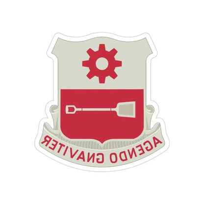 577 Engineer Battalion (U.S. Army) REVERSE PRINT Transparent Die-Cut STICKER - The Sticker Space