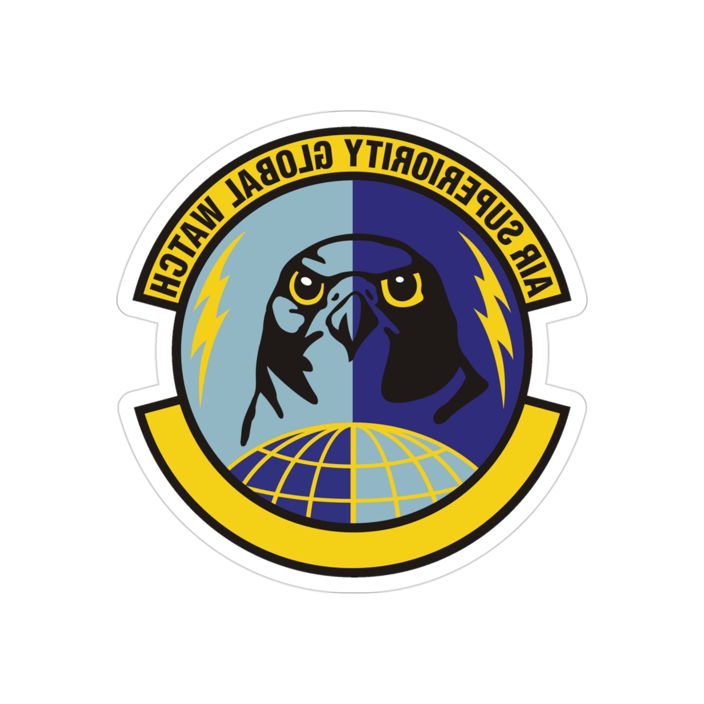 577 Software Engineering Squadron AFMC (U.S. Air Force) REVERSE PRINT Transparent STICKER-3" × 3"-The Sticker Space