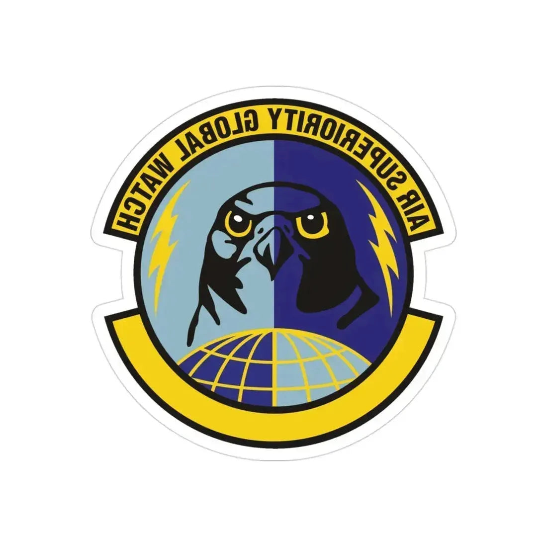577 Software Engineering Squadron AFMC (U.S. Air Force) REVERSE PRINT Transparent Die-Cut STICKER 3 Inch Die-Cut Transparent - The Sticker Space