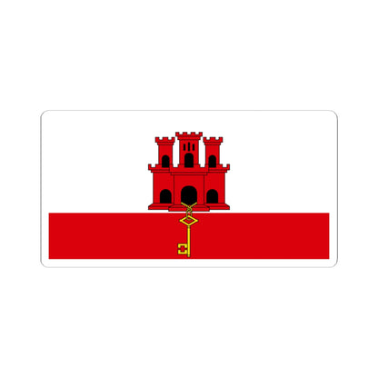 Flag of Gibraltar (United Kingdom) STICKER Vinyl Kiss-Cut Decal