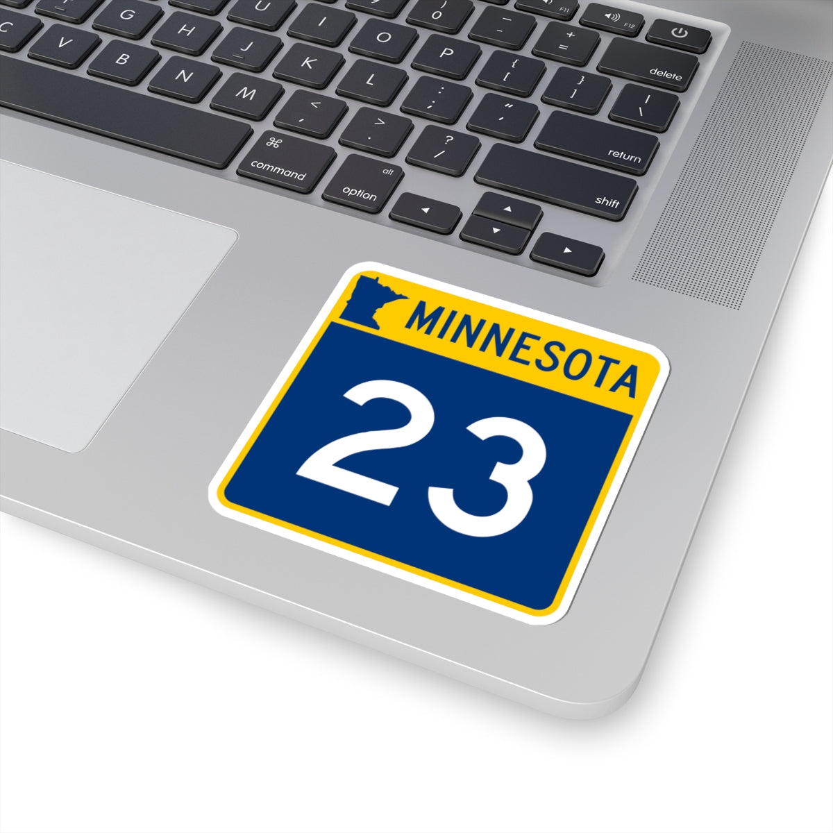 MN-23 (Minnesota) (Road Sign) STICKER Vinyl Kiss-Cut Decal
