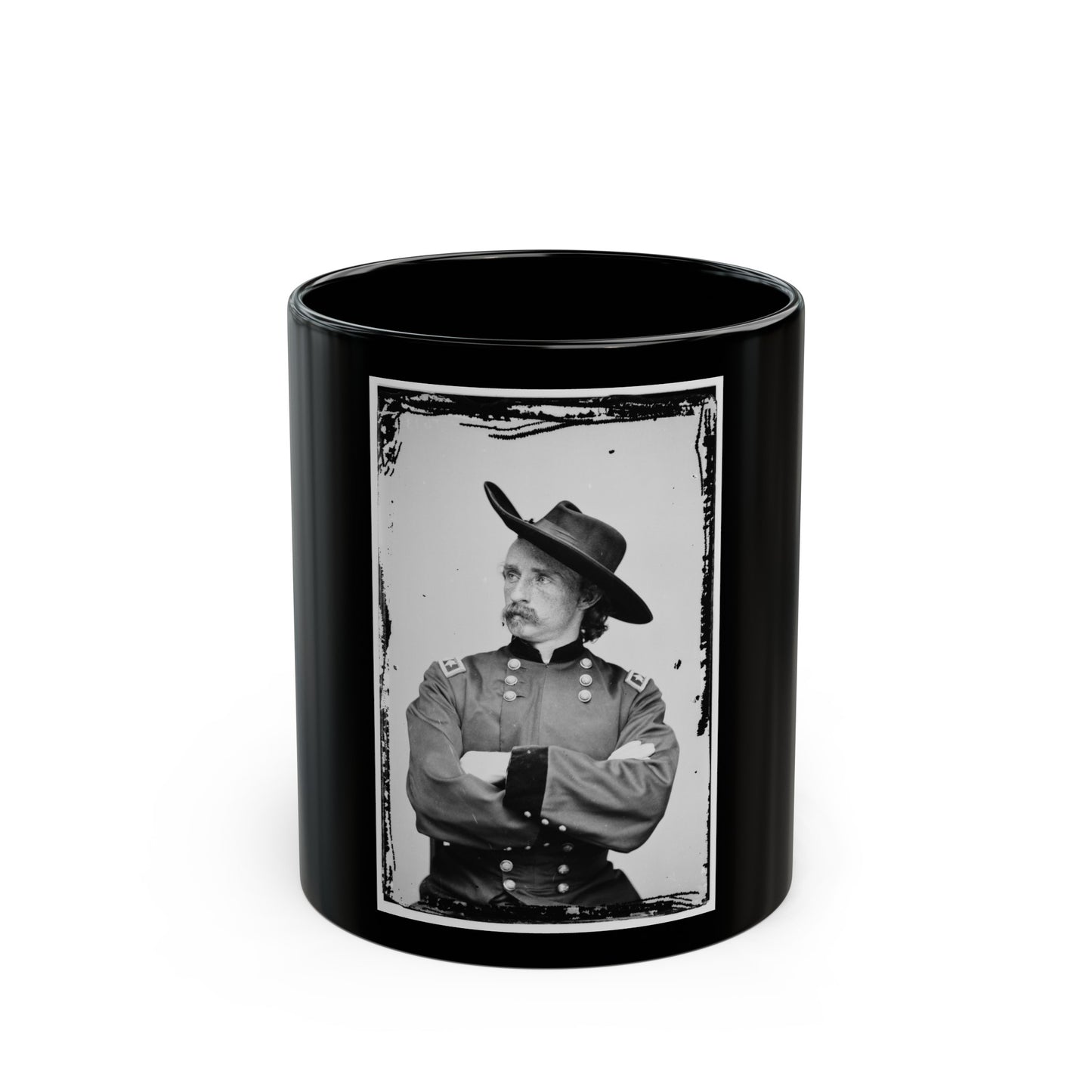 Portrait Of Maj. Gen. (As Of Apr. 15, 1865) George A. Custer, Officer Of The Federal Army (U.S. Civil War) Black Coffee Mug