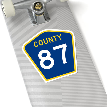 County 87 MN (Minnesota) (Road Sign) STICKER Vinyl Kiss-Cut Decal