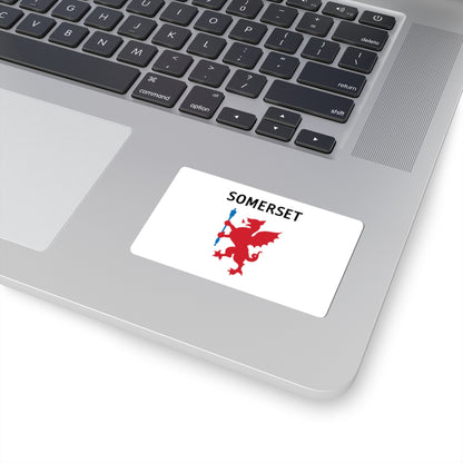 County Flag of Somerset Unofficial (England) STICKER Vinyl Kiss-Cut Decal