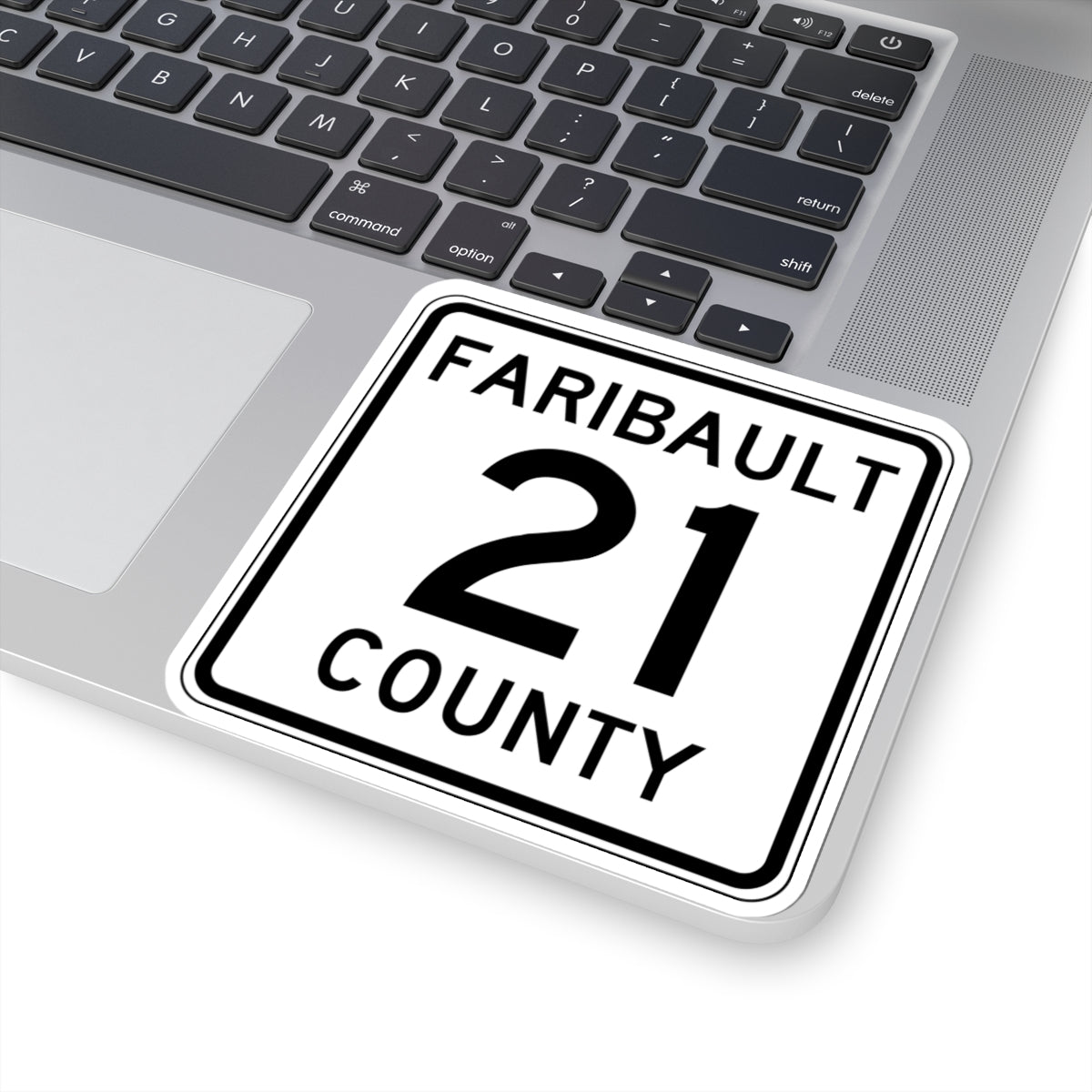 Faribault County Route 21 MN (Minnesota) (Road Sign) STICKER Vinyl Kiss-Cut Decal