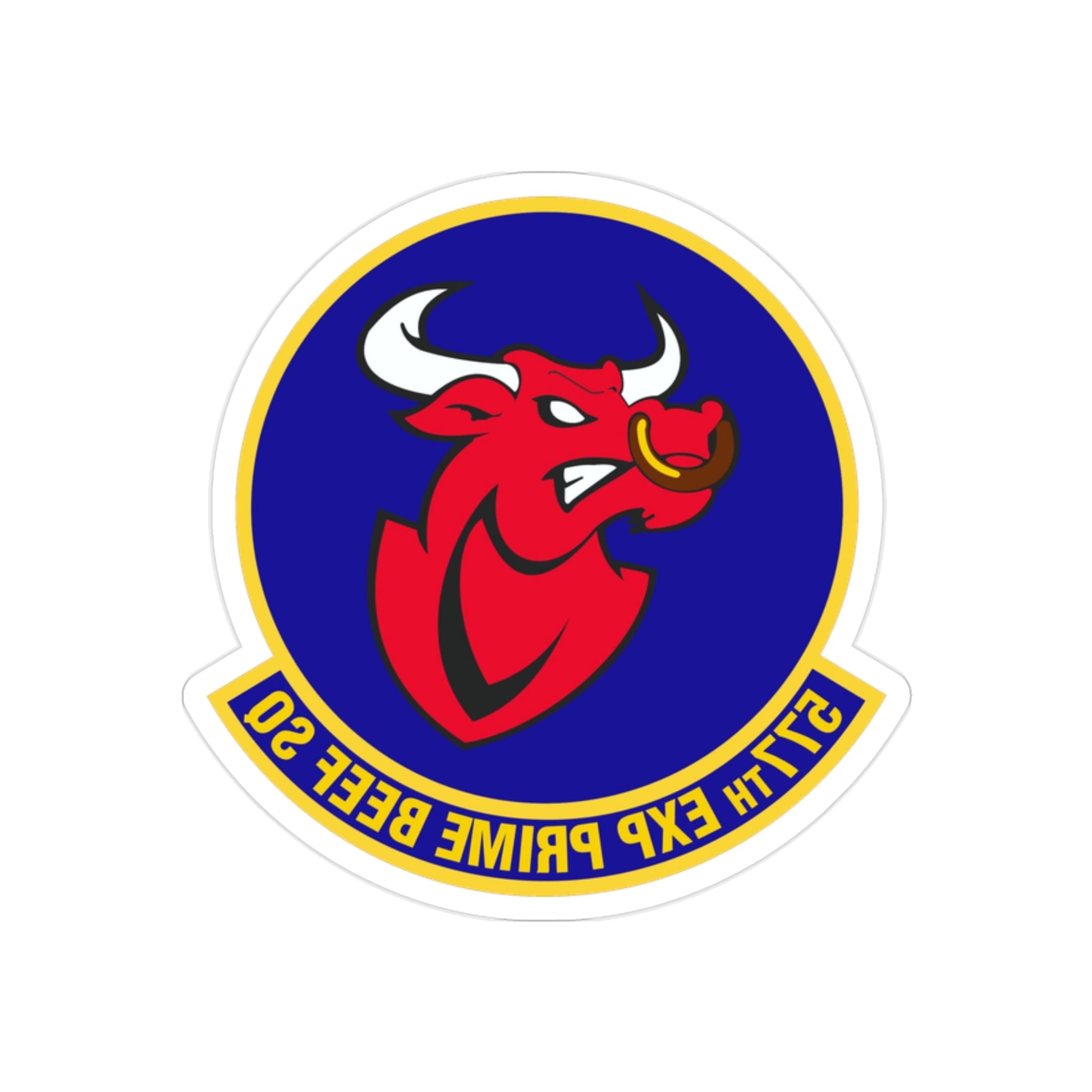 577th Expeditionary Prime Base Emergency Engineer Force Squadron (U.S. Air Force) REVERSE PRINT Transparent STICKER-2" × 2"-The Sticker Space