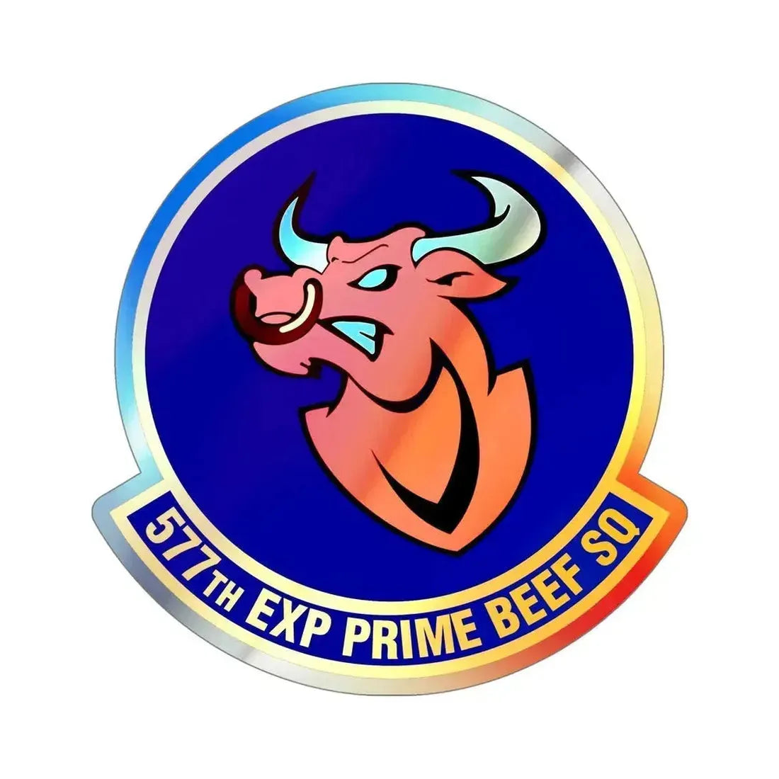 577th Expeditionary Prime Base Emergency Engineer Force Squadron (U.S. Air Force) Holographic STICKER Die-Cut Vinyl Decal 5 Inch Holographic - The Sticker Space