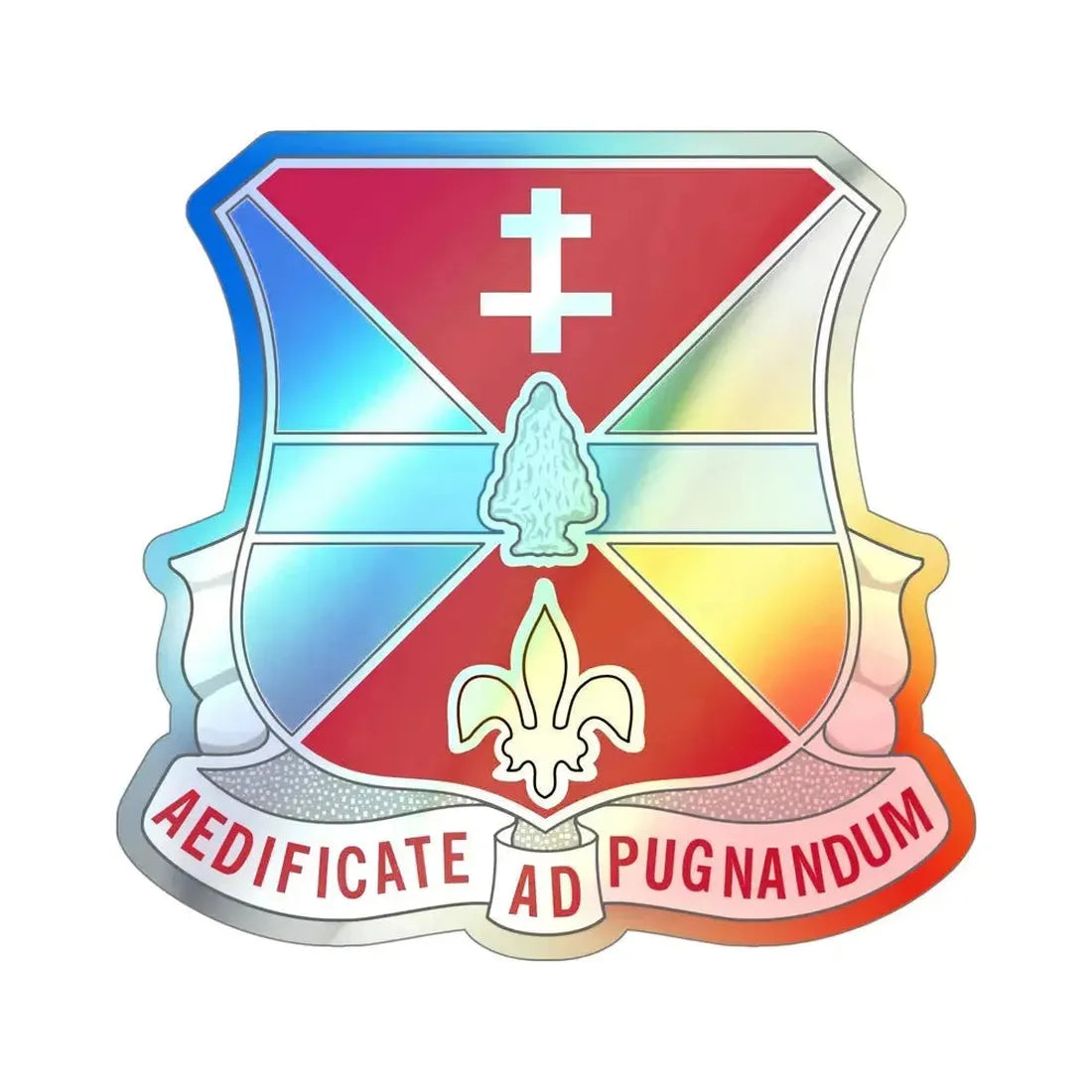 578 Engineer Battalion (U.S. Army) Holographic STICKER Die-Cut Vinyl Decal 5 Inch Holographic - The Sticker Space