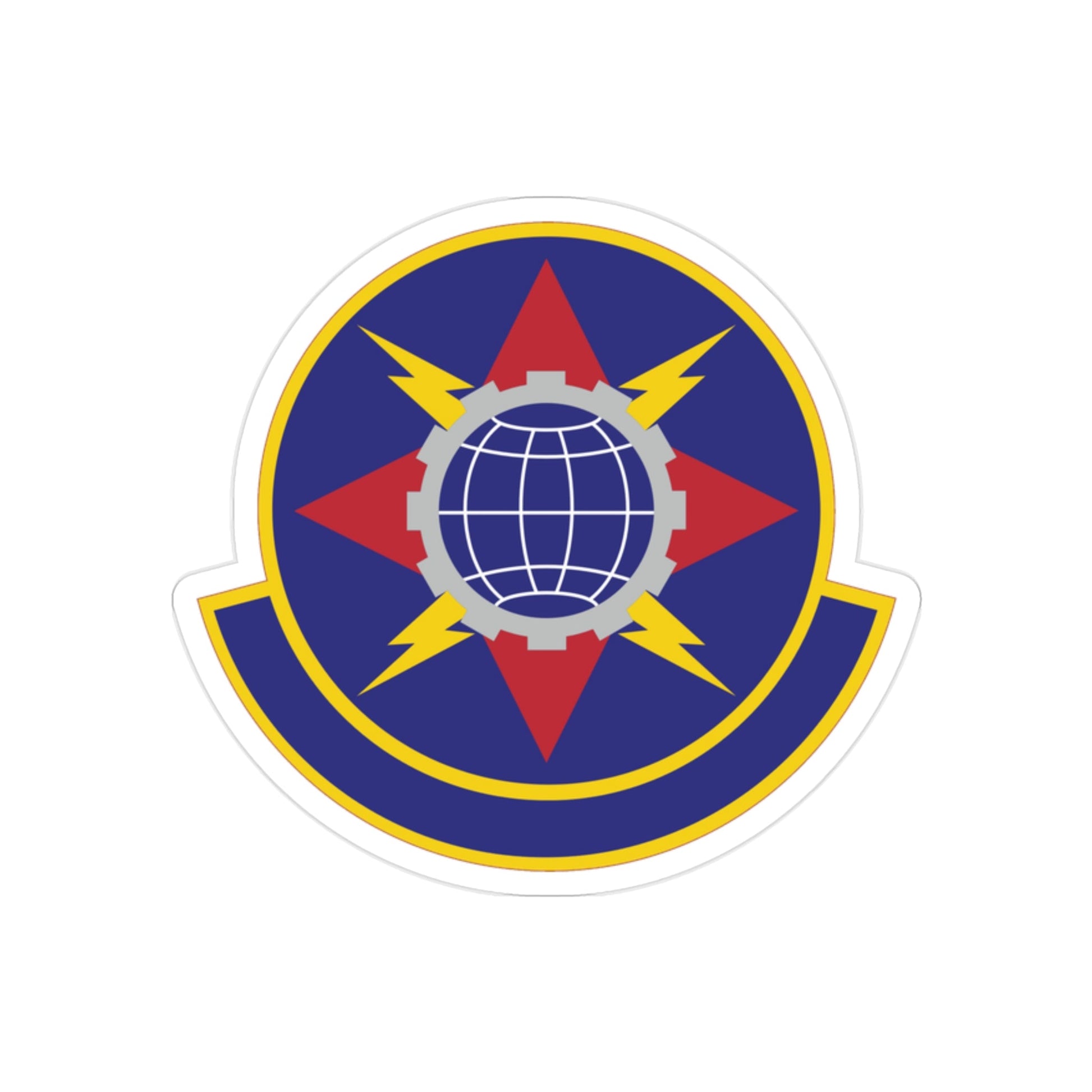 578 Software Engineering Squadron AFMC (U.S. Air Force) REVERSE PRINT Transparent STICKER-2" × 2"-The Sticker Space