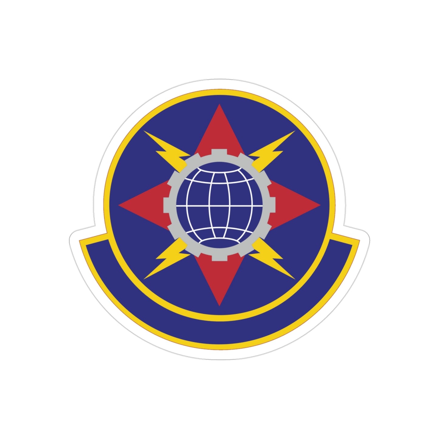 578 Software Engineering Squadron AFMC (U.S. Air Force) REVERSE PRINT Transparent STICKER-3" × 3"-The Sticker Space