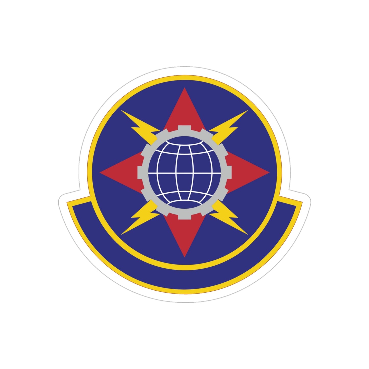 578 Software Engineering Squadron AFMC (U.S. Air Force) REVERSE PRINT Transparent STICKER-4" × 4"-The Sticker Space