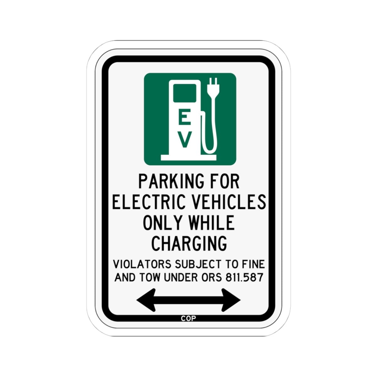 PBOT Road sign P1911D (Oregon) (Road Sign) STICKER Vinyl Kiss-Cut Decal