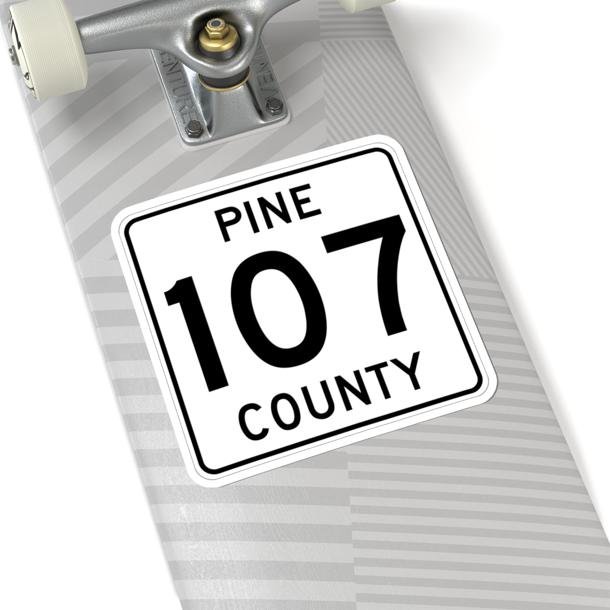 Pine County Route 107 MN (Minnesota) (Road Sign) STICKER Vinyl Kiss-Cut Decal