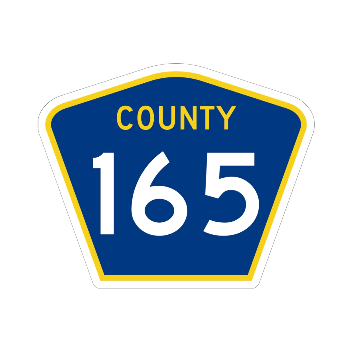 County 165 MN (Minnesota) (Road Sign) STICKER Vinyl Kiss-Cut Decal