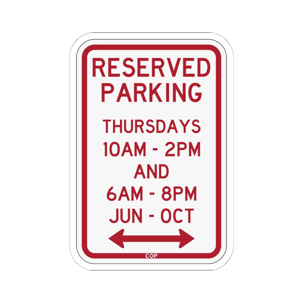 PBOT Road sign P4113D (Oregon) (Road Sign) STICKER Vinyl Kiss-Cut Decal