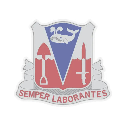579 Engineer Battalion (U.S. Army) STICKER Vinyl Kiss-Cut Decal 3 Inch Transparent - The Sticker Space