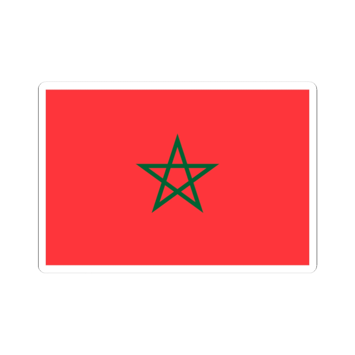 Flag of Morocco light red (Morocco) STICKER Vinyl Kiss-Cut Decal