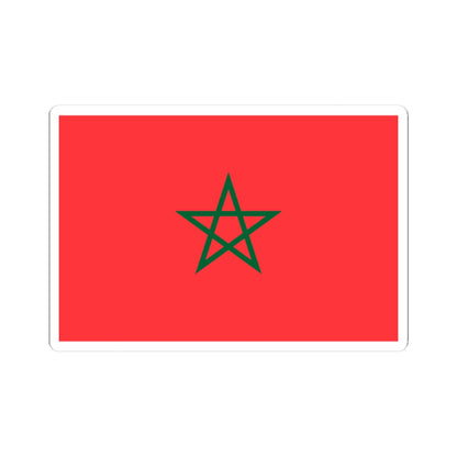 Flag of Morocco light red (Morocco) STICKER Vinyl Kiss-Cut Decal