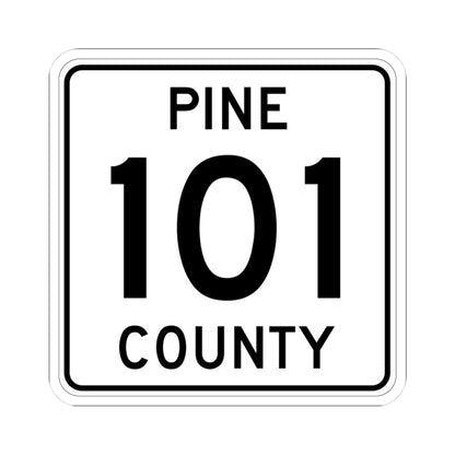 Pine County Route 101 MN (Minnesota) (Road Sign) STICKER Vinyl Kiss-Cut Decal