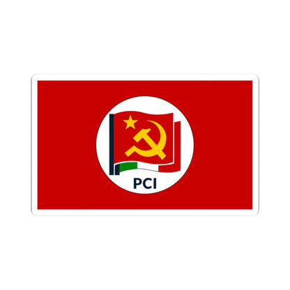 Flag of the Italian Communist Party 2016 (Italy) STICKER Vinyl Kiss-Cut Decal