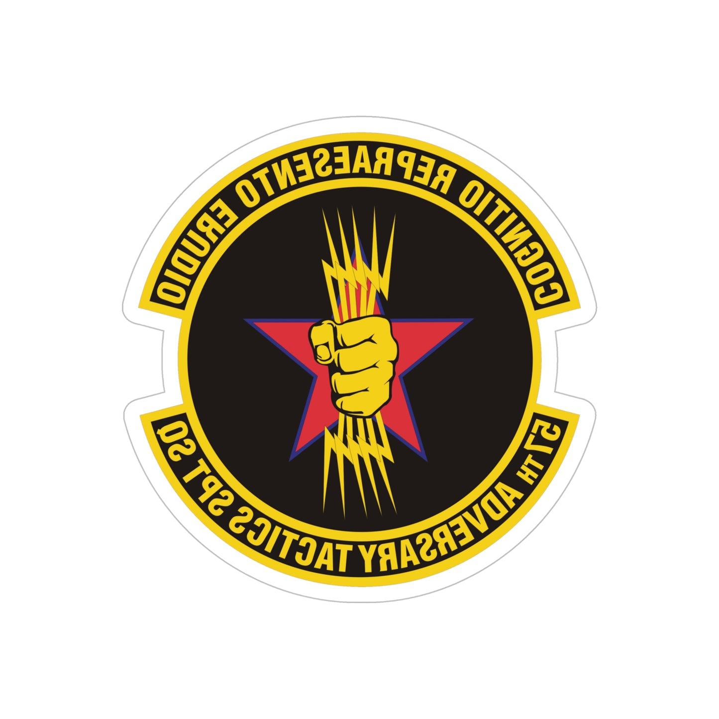 57th Adversary Tactics Support Squadron (U.S. Air Force) REVERSE PRINT Transparent STICKER-6" × 6"-The Sticker Space