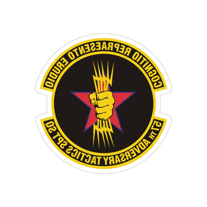 57th Adversary Tactics Support Squadron (U.S. Air Force) REVERSE PRINT Transparent STICKER-6" × 6"-The Sticker Space