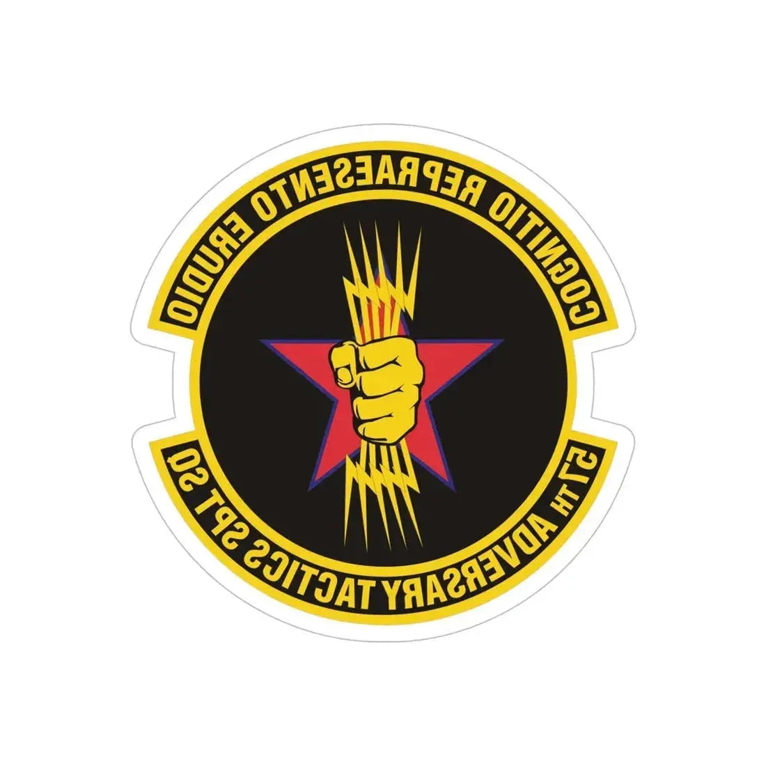57th Adversary Tactics Support Squadron (U.S. Air Force) REVERSE PRINT Transparent Die-Cut STICKER - The Sticker Space