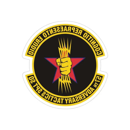 57th Adversary Tactics Support Squadron (U.S. Air Force) REVERSE PRINT Transparent Die-Cut STICKER - The Sticker Space