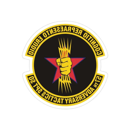 57th Adversary Tactics Support Squadron (U.S. Air Force) REVERSE PRINT Transparent Die-Cut STICKER - The Sticker Space