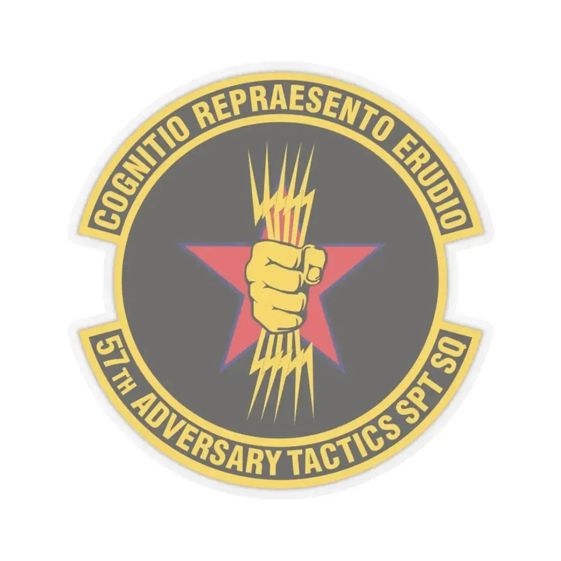 57th Adversary Tactics Support Squadron (U.S. Air Force) STICKER Vinyl Kiss-Cut Decal 3 Inch Transparent - The Sticker Space